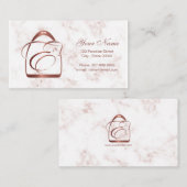 Equine in Roos Gold | Monogram E-paard  Visitekaartje (Voorkant / Achterkant)