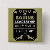 Equine Leadership Training Vierkante Button 5,1 Cm (Voorkant)
