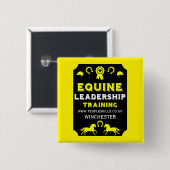 Equine Leadership Training Vierkante Button 5,1 Cm (Voorkant /achterkant)