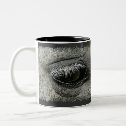 Equine-lover Horse's Eye Foto Koffie Mok (Links)