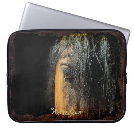 Equine-lover Horse's Eye Photo Laptop Sleeve