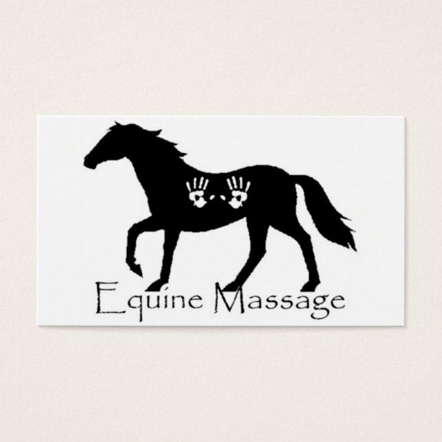 Equine Massage Visitekaartjes (Voorkant)