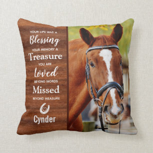 Equine Photo Horse Memorial Kussen