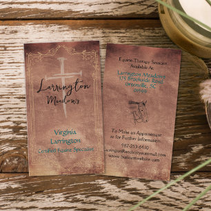 Equine Therapy Horse Ranch Logo Visitekaartje