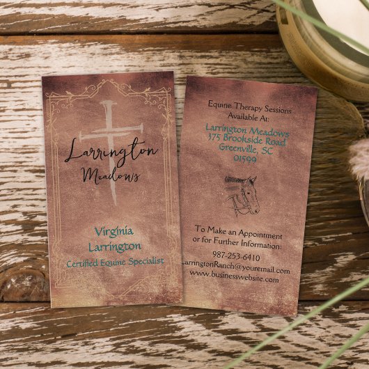 Equine Therapy Horse Ranch Logo Visitekaartje
