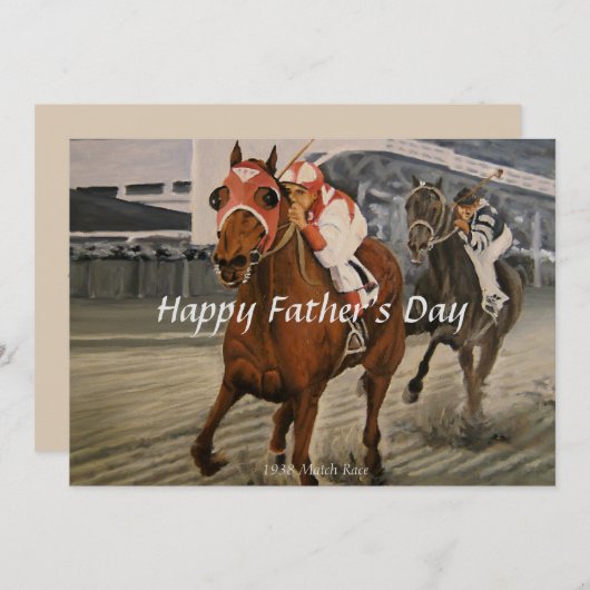 Equine Thoroughbred Wins Big Race (Voorkant / Achterkant)