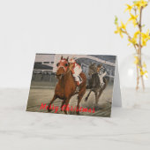 Equine Thoroughbred Wins Big Race Kaart (Gele Bloem)