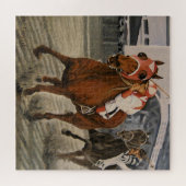 Equine Thoroughbred Wins Big Race Legpuzzel (Horizontaal)