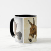 Equine Trio-Mok in het zwart Mok (Voorkant links)