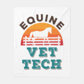 Equine Vet Tech Horse Veterinary technicus Fleece Deken (Voorkant)