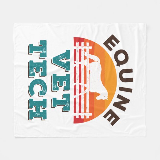 Equine Vet Tech Horse Veterinary technicus Fleece Deken (Voorkant (Horizontaal))