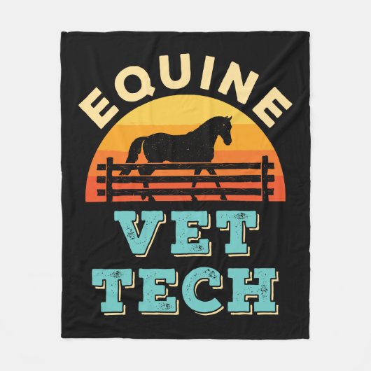 Equine Vet Tech Horse Veterinary technicus Fleece Deken (Voorkant)