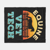 Equine Vet Tech Horse Veterinary technicus Fleece Deken (Voorkant (Horizontaal))
