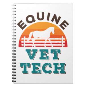 Equine Vet Tech Horse Veterinary technicus Notitieboek