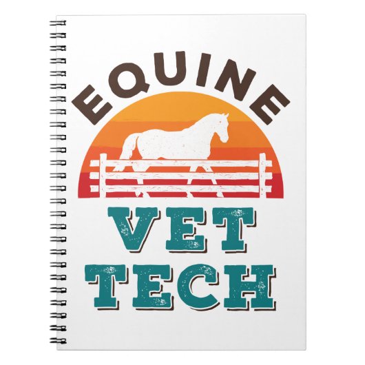 Equine Vet Tech Horse Veterinary technicus Notitieboek (Voorkant)
