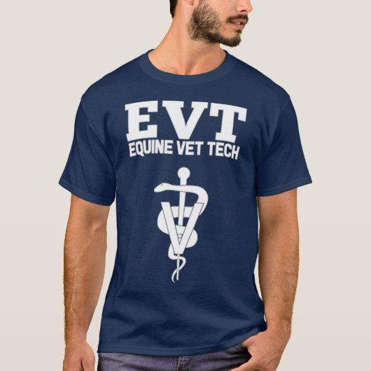 Equine Vet Tech Veterinary Medicine EVT T-shirt (Voorkant)