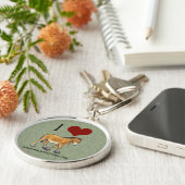 Equine Voices I Love Gulliver Green Sleutelhanger (Zijkant)