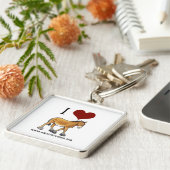 Equine Voices I Love Gulliver White Sleutelhanger (Zijkant)