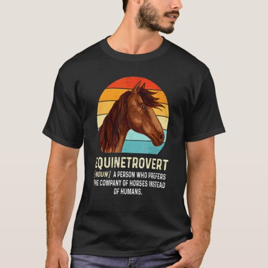 Equinetrovert Een Persoon Die Het Gezelschap Van V T-shirt (Voorkant)