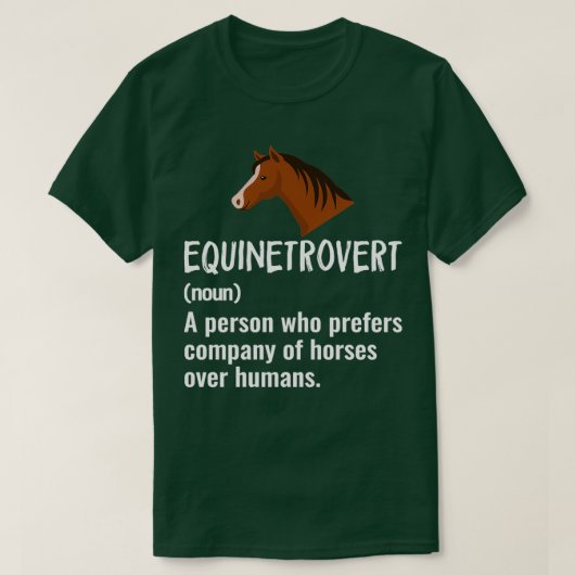 Equinetrovert Funny Horse Gift T-shirt (Design voorkant)