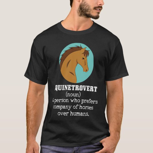 Equinetrovert Paarden Boven Mensen T-shirt (Voorkant)