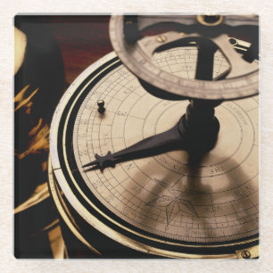 Equinoctiaal zonnestelsel   1880 glazen onderzetter