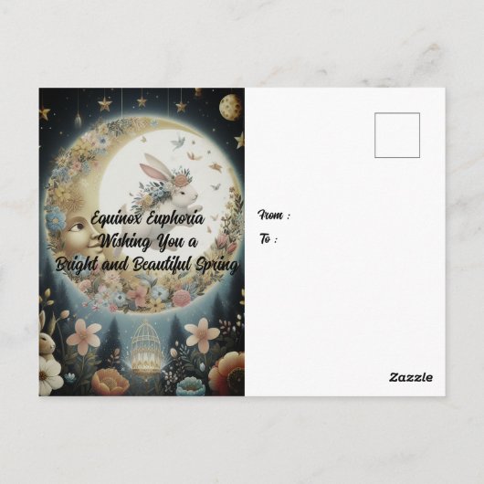Equinox Euphoria Heldere en mooie lente Briefkaart (Achterkant)