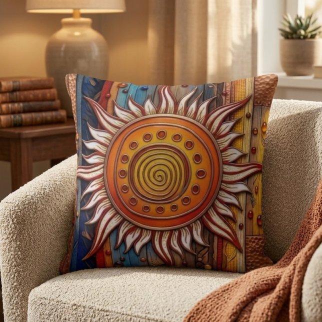 Equinox Mandala Zon  Kussen (Creator heeft geüpload)