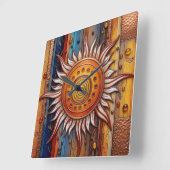 Equinox Mandala Zon Vierkante Klok (Hoek)