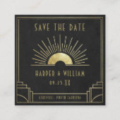 Equinox Mini Save the Date Celestial Art Deco kaar Informatiekaartje (Voorkant)