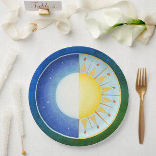 Equinox Sun en Moon Papieren Bordje