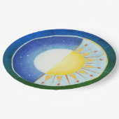 Equinox Sun en Moon Papieren Bordje (Gekanteld)