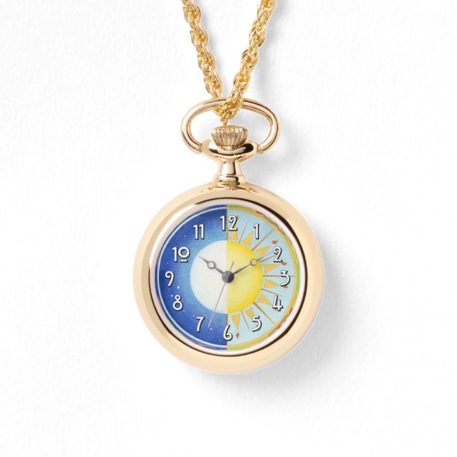 Equinox Zon / Maan Horloge (Voorkant)