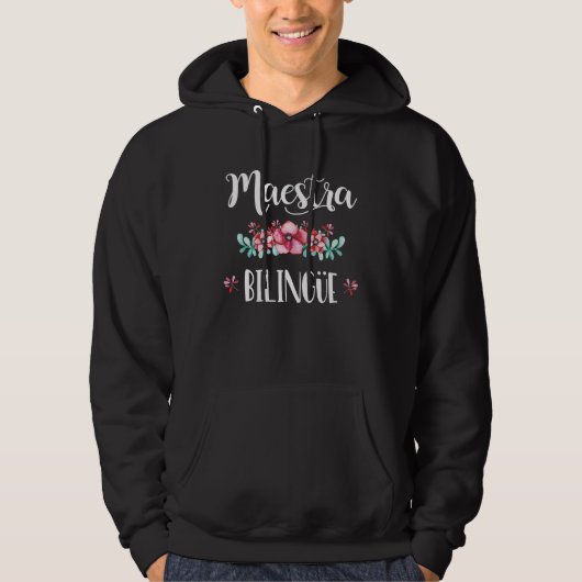 Equipo Maestra Bilingue Playera Regalo Spanish Tea Hoodie (Voorkant)