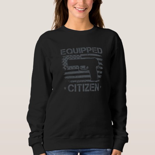 Equipped Citizen - 2e wijziging Pro Pistool USA 9m Trui (Voorkant)