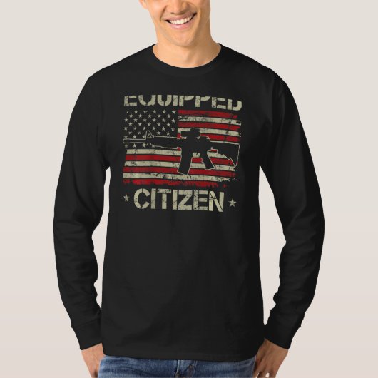 Equipped Citizen - 2e wijziging Pro Pistool USA AR T-shirt (Voorkant)