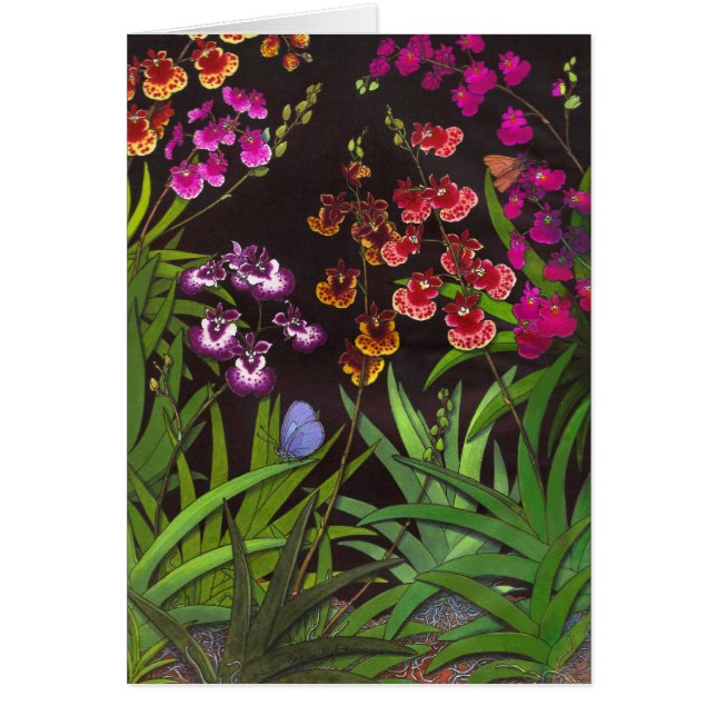 Equitant Oncidium Tolumnia Orchids Card (Voorkant)