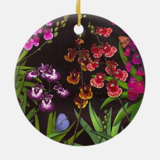 Equitant Oncidium Tolumnia Orchids Ornament (Achterkant)