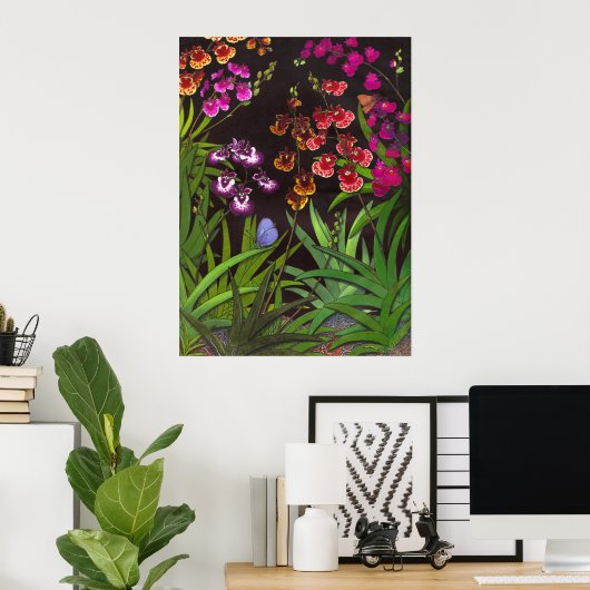 Equitant Oncidium Tolumnia Orchids Print (Thuiskantoor)