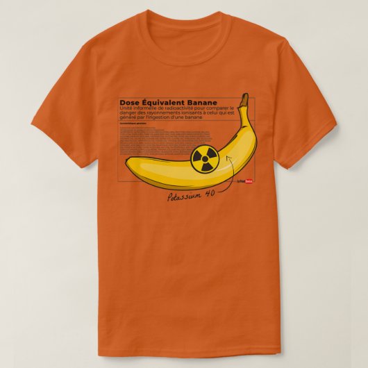 Equivalente dosis bananen t-shirt (Design voorkant)
