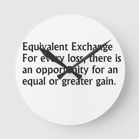 Equivalente Exchange Ronde Klok (Voorkant)