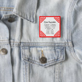 Equivalente keukenhelper-Button ontvangen Vierkante Button 5,1 Cm (In situ)