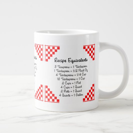 Equivalente rode controles ontvangen grote koffiekop (Rechts)