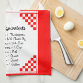 Equivalente rode controles ontvangen theedoek (Quarter Fold)