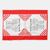 Equivalente rode controles ontvangen theedoek (Horizontaal)