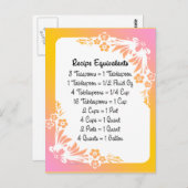 Equivalenten pasta-Floral ontvangen Briefkaart (Voorkant / Achterkant)