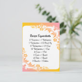 Equivalenten pasta-Floral ontvangen Briefkaart (Staand voorkant)