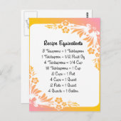 Equivalenten pasta-Floral ontvangen Briefkaart (Voorkant / Achterkant)