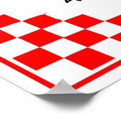 Equivalenten rood wit gecontroleerd Poster ophalen (Hoek)