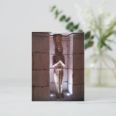 Eqyptian standbeeld briefkaart (Staand voorkant)